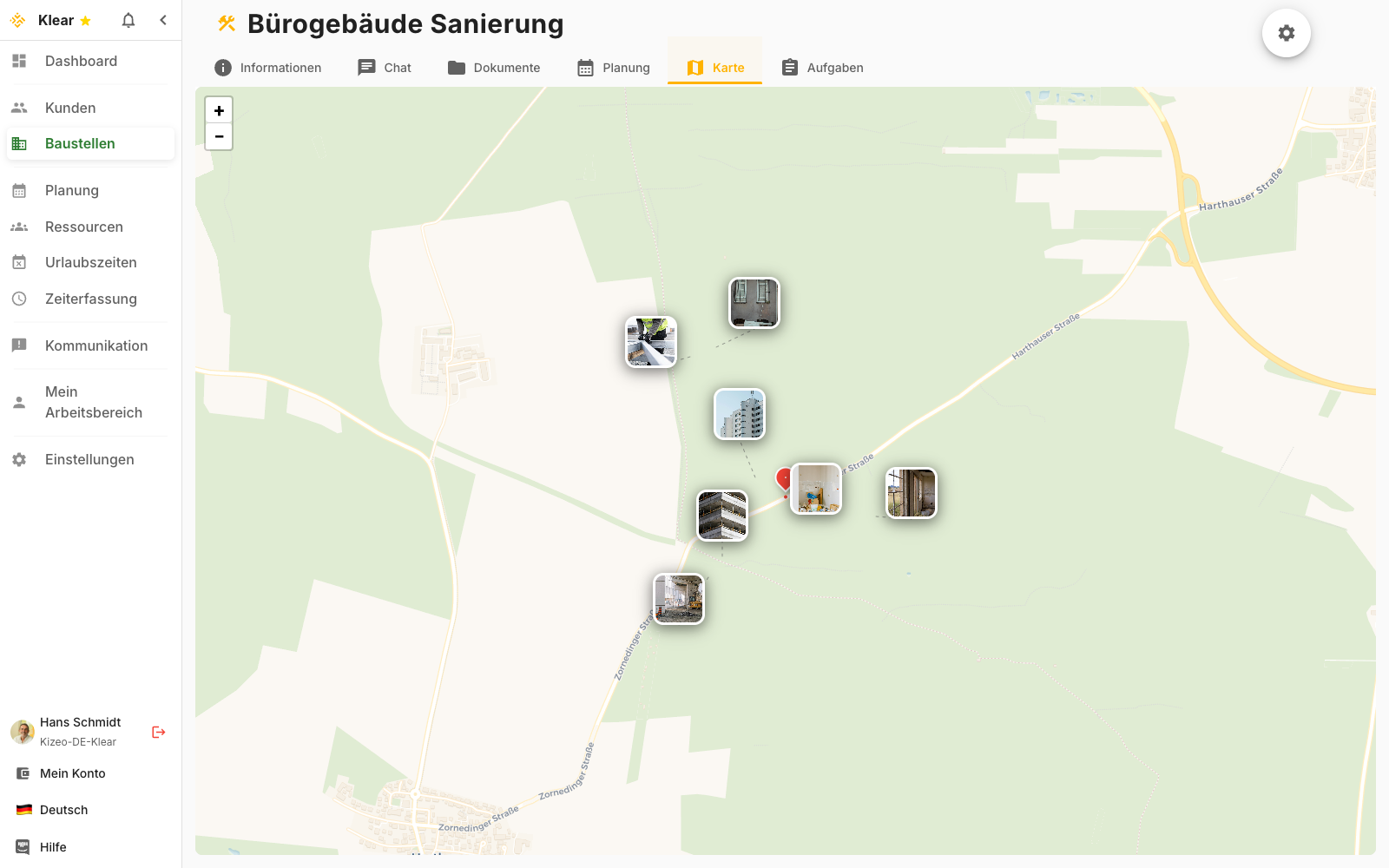 Geolokalisierung auf Karte