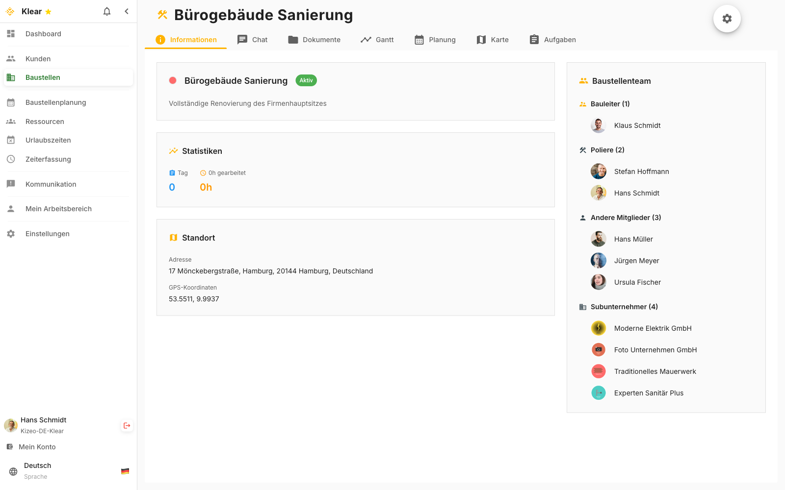 Baustellenkommunikation