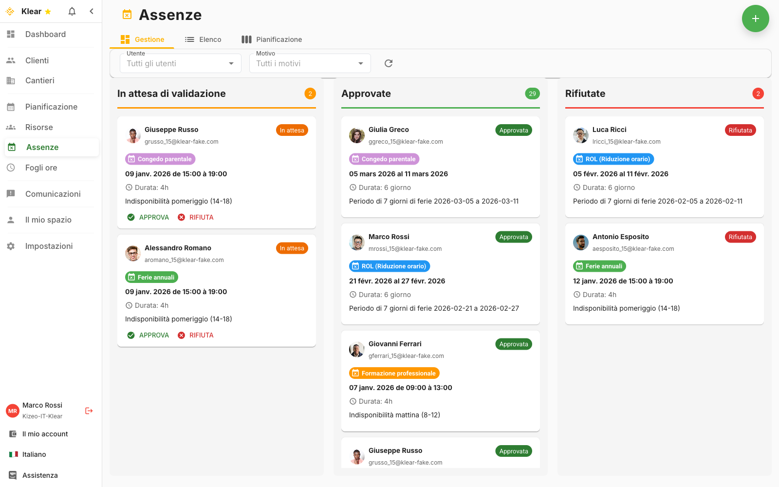 Gestione delle Assenze